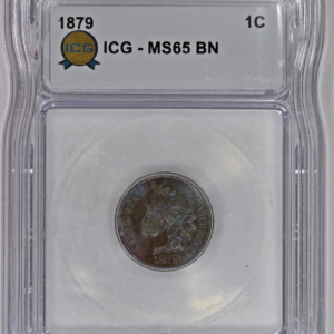 1879 1c Indian Cent ICG MS65BN Colorful Toning