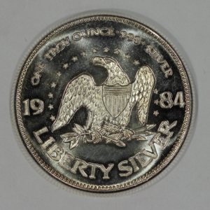 1984 1oz .999 AMARK Liberty Bell Silver Round Vintage