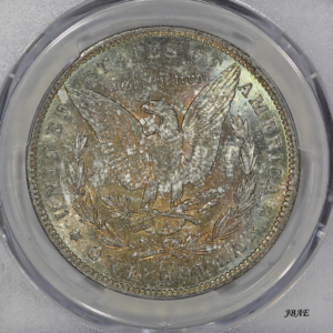 1885-O $1 Morgan Silver Dollar PCGS MS63 Colorful Reverse Toning
