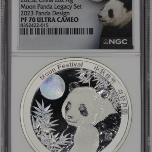 2025Z China 2oz Silver Panda Moon Festival Legacy Set 2023 NGC PF70 Ultra Cameo