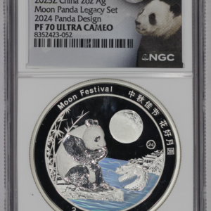 2025Z China 2oz Silver Panda Moon Festival Legacy 2024 NGC PF70 Ultra Cameo