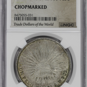 1903 Mo AM Mexico Silver One Peso Coin NGC Chopmarked